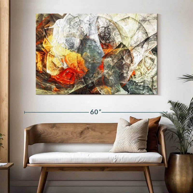 Avery Fire Burst Abstract, H 34 po x l 51 po