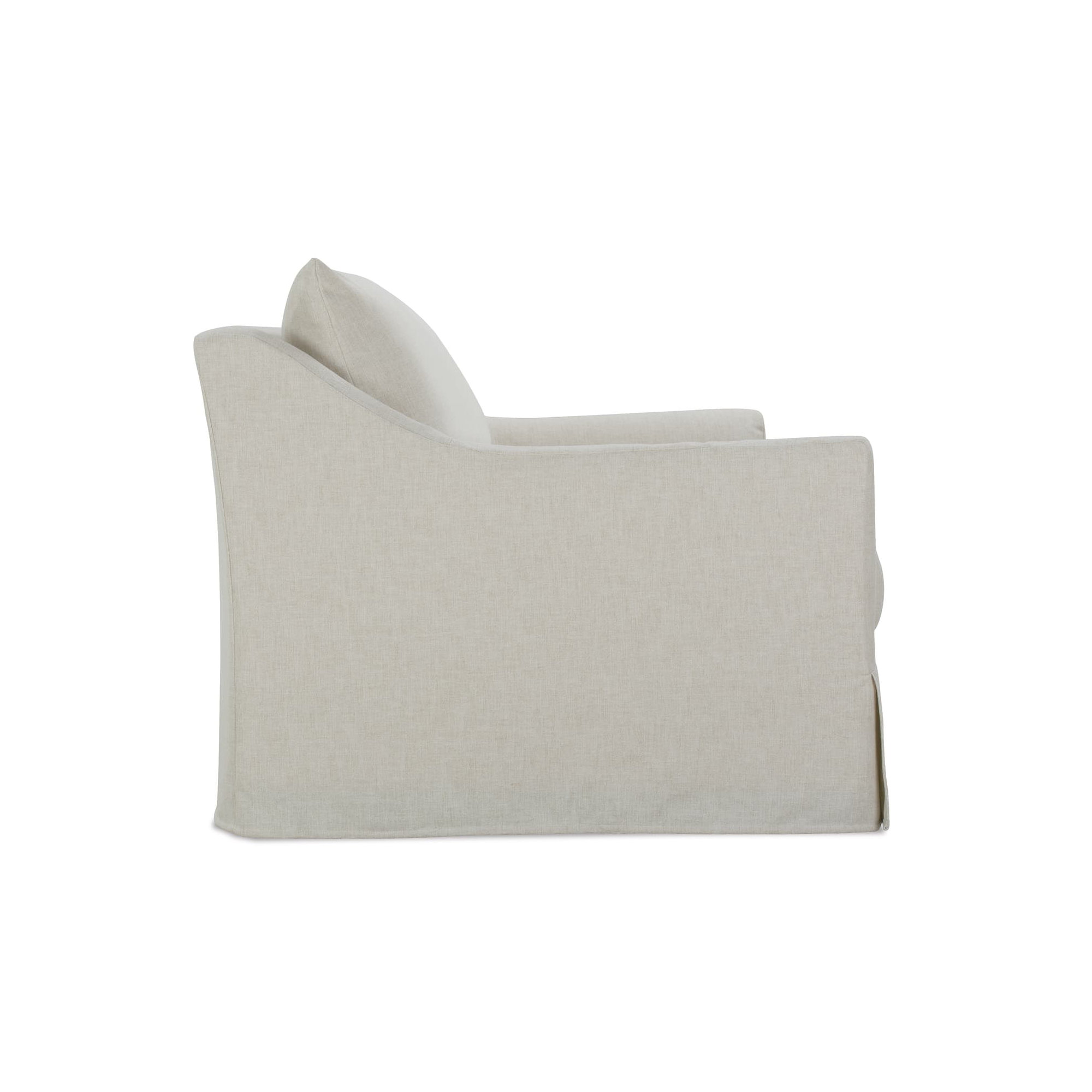 Stavro Slip Sofa, Ivory, 35"H x 85"W x 41"D
