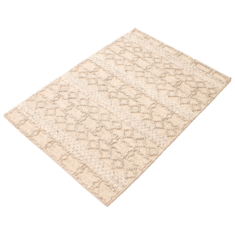 Tapis kaki clair en laine tressé à la main Baugh
