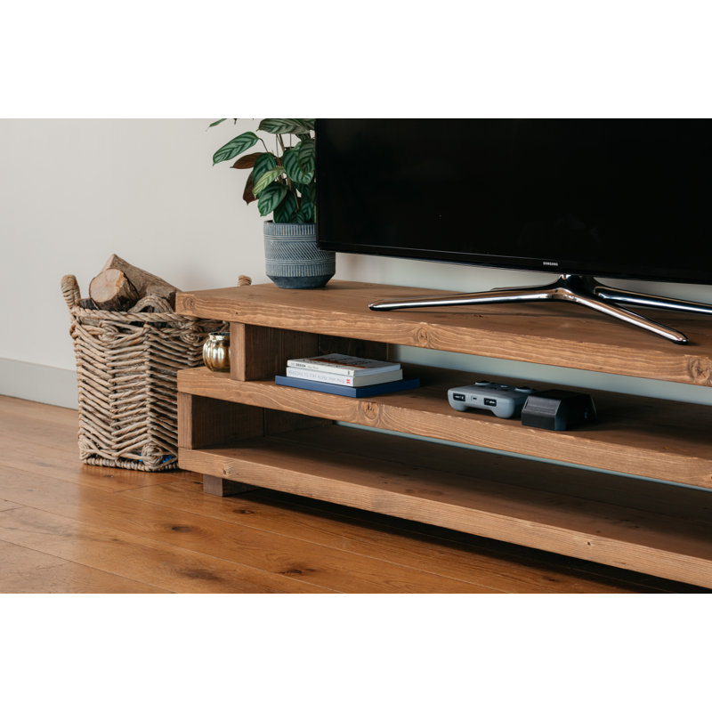 Norene Solid Wood TV Stand for TVs, 100cm, Dark Oak 