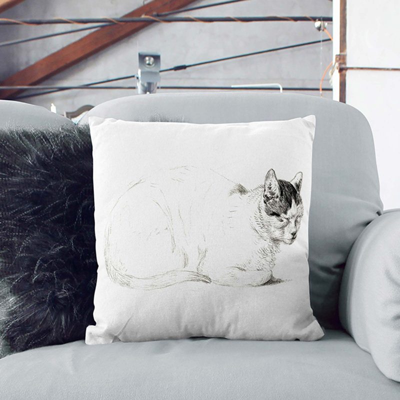 Square Throw Cushion, 40cm H x 40cm W x 15cm D