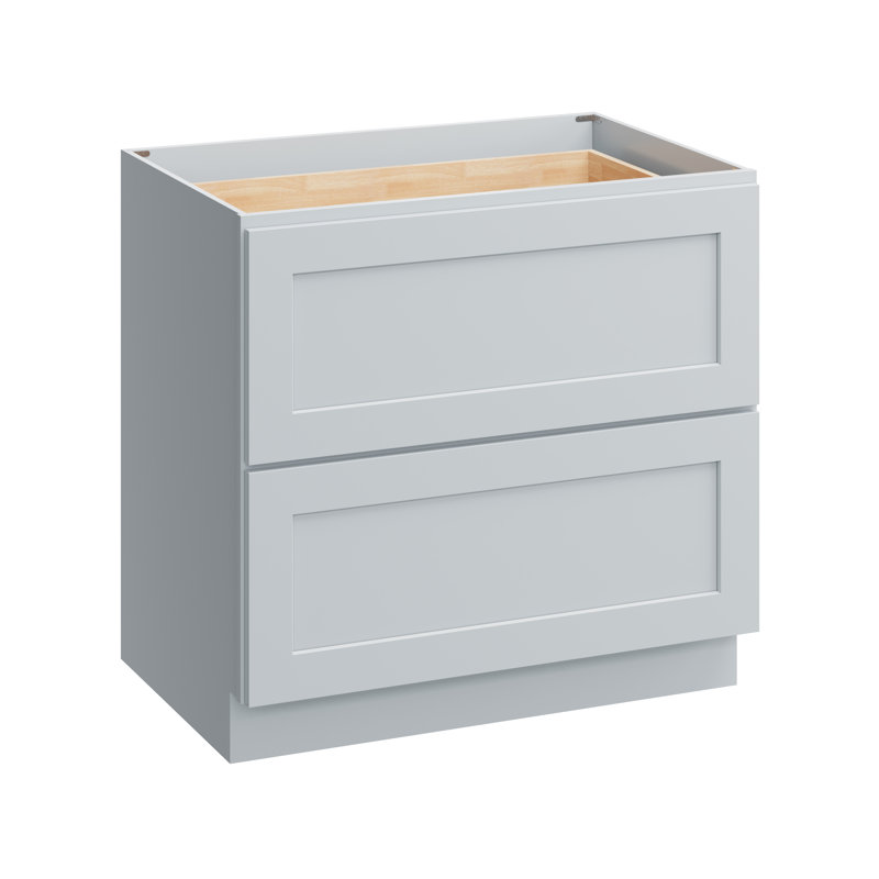 Armoire de cuisine au sol avec 2 tiroirs, Gris, 36"
