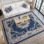 Riter Dark Blue / Navy / Cream Aubusson Oriental Rug-349538912
