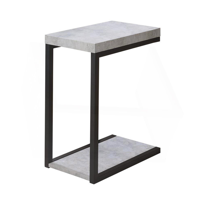 Black Snack Table_Coffee Table, Cement Gray