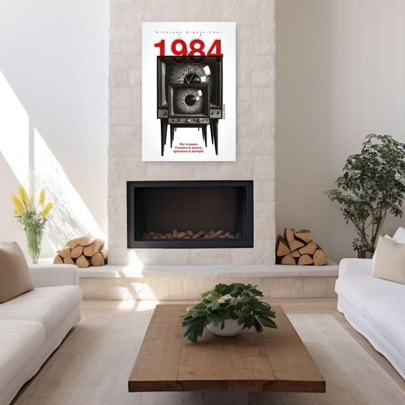 Art contemporain contemporain rétro audacieux, H 48 po x l 32 po