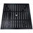 Outdoor Square Dining Table With Umbrella Hole, Slatted Tabletop And Powder-Coated Iron Frame, For Patio