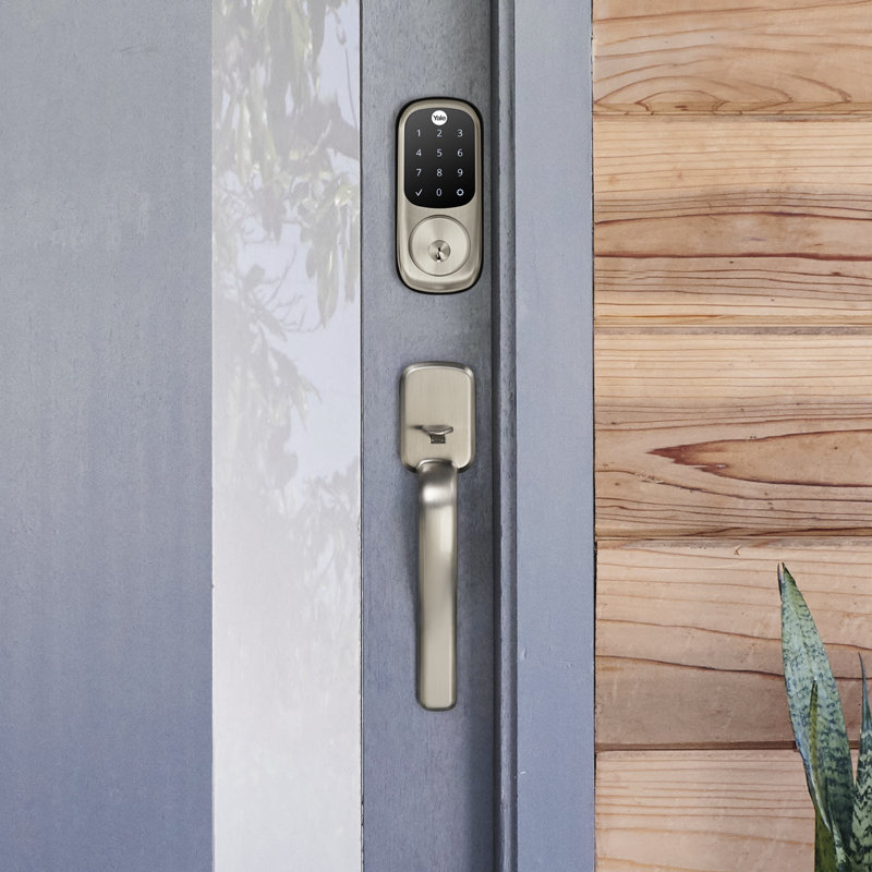 Assure Lock Touchscreen with Ridgefield Handleset, Satin Nickel