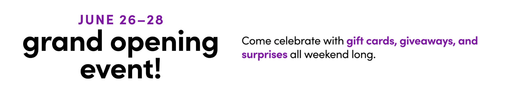 grand opening event
