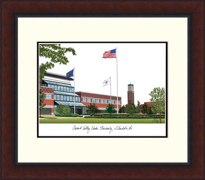 Cadre photo de lithographie à alumnus héritée grand valley state lakers ncaa grand valley state