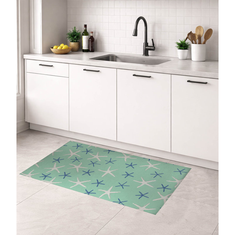 Tapis de cuisine Starfish, Rectangulaire 2 pi x 3 pi, Comme neuf