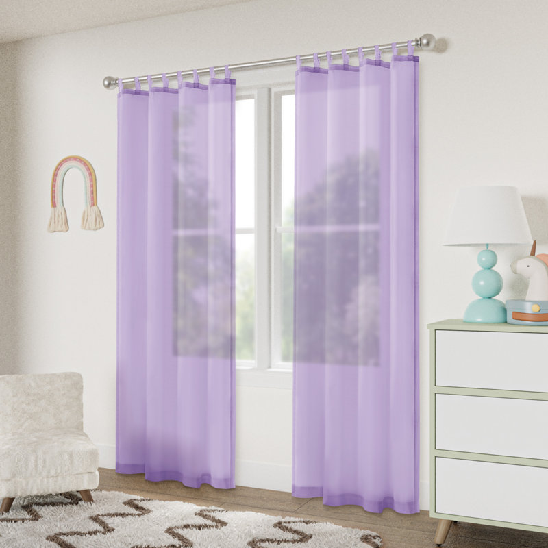 Paire de rideaux Voile, L 52 po x L 96 po, Mauve