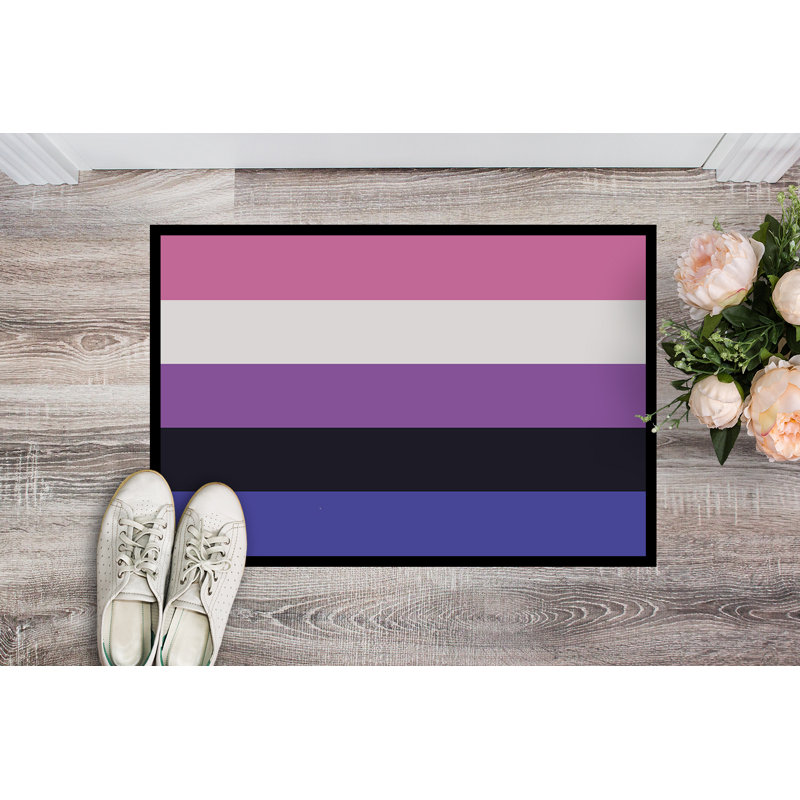Tapis de porte USA Gay Pride, l 24 po x L 36 po, Fierté genre fluide