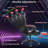 Ergonomic  LED Gaming Chair with Massage Lumbar Pillow-106895575