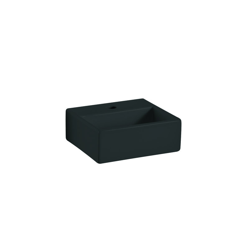 Belfry Bathroom Kiera 3200mm L x 2800mm W Ceramic Rectangular Sink, Charcoal Grey