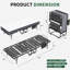Lit de 75 pouces peu encombrant avec matelas en mousse à mémoire de forme de 5 po, structure en métal robuste, pour invités 75 pouces, capacité de 450 lb, cadre pour chambre à coucher