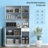 Storage Cabinet With 6 Doors, Storage Drawer, 3 Adjustable Shelves