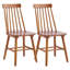 Ensemble de 2 chaises d'appoint et chaises de salle à manger en bois massif Windsor-1009874048