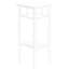 2 tables d'appoint blanches pour le salon, ajoutant un élément moderne en stratifié avec rangement, idéal pour la décoration intérieure