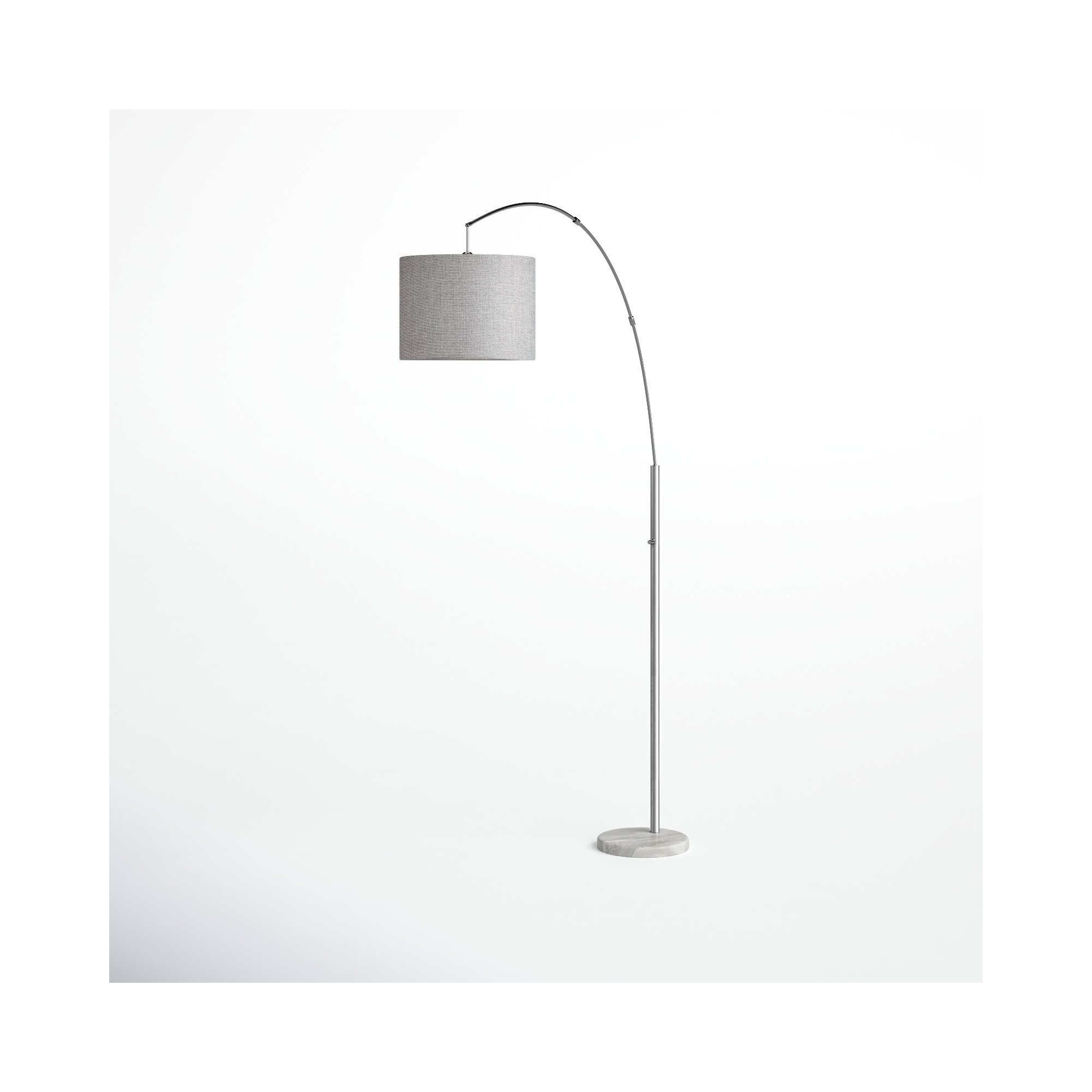 Felice 73.5'' Floor Lamp, White Marble, Gray