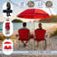 Chaise d'extérieur à double siège avec parasol-132933800