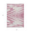 Tapis intérieur lavable abstrait 10 pi x 14 pi rosé et ivoire