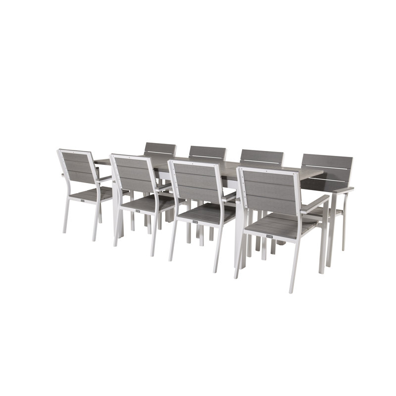 Jayesh 8 - Person Patio Dining Set with Extendable Rectangular Table