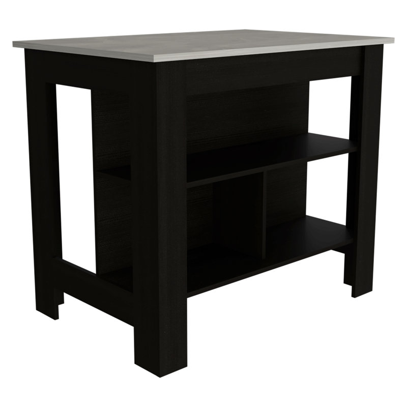 Îlot de cuisine à 3 tablettes Wengé