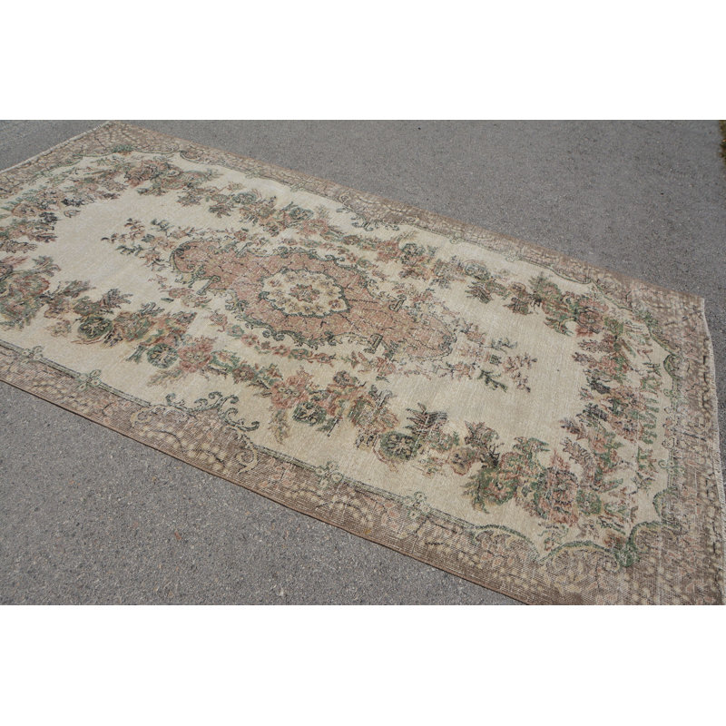 Grand tapis 5,3 x 9,9 pi, tapis marocains bruns, tapis rétro, tapis turc et tapis de chambre