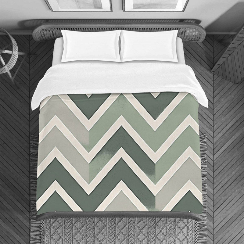 Housse de couette à chevrons, Housse de couette simple