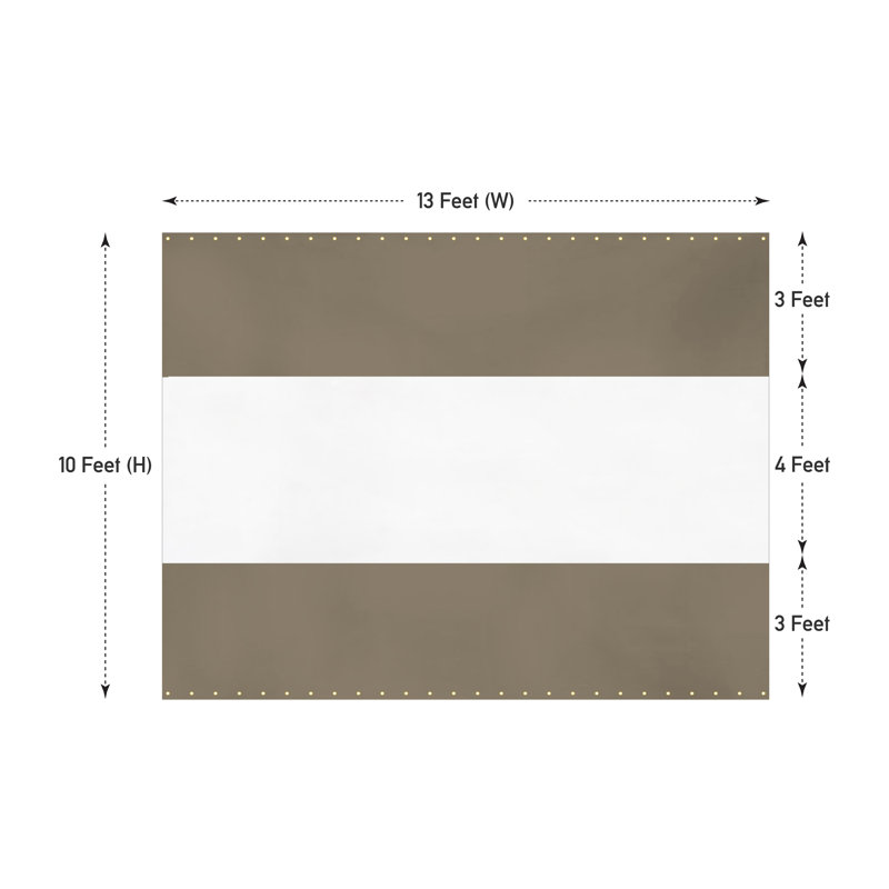 Blue Elephant Black, 304.8cm H x 396.2cm W, Beige