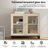 Modern Sideboard With Adjustable Shelves, 4 In 1 Storage Cabinet With Glass Doors, Coffee Bar Cabinet-1236733471
