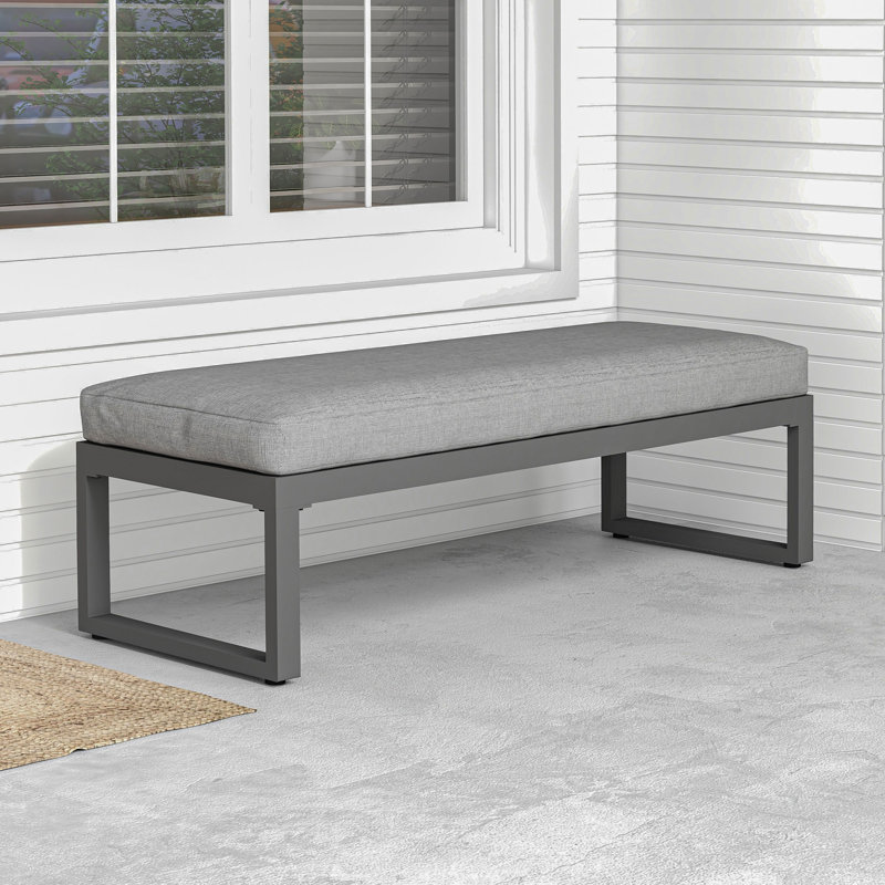 Banc d'extérieur en aluminium 51 po Brandtley