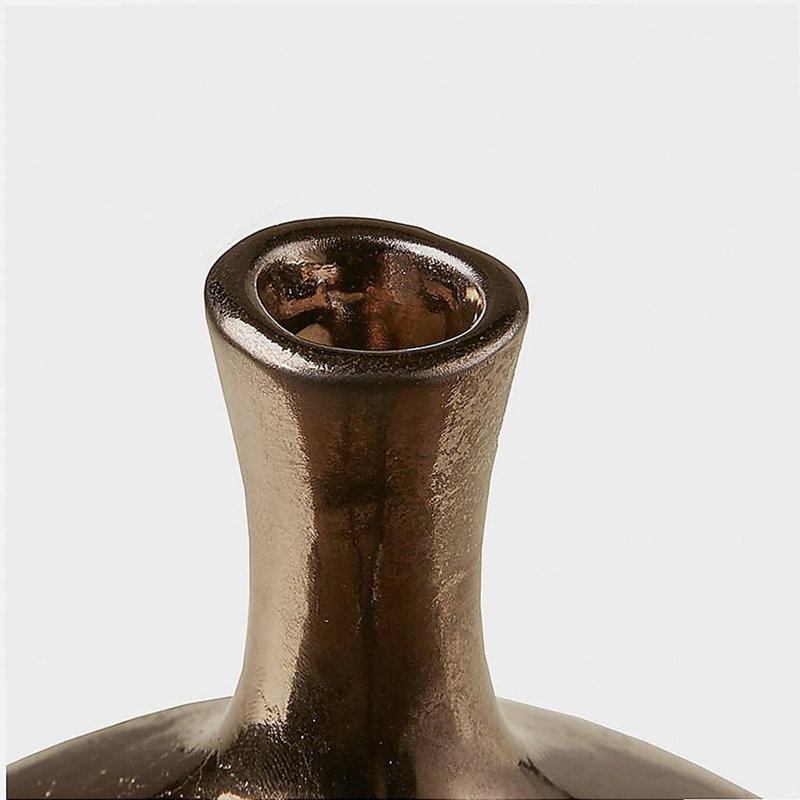 Ensemble de 3 vases décoratifs en céramique miroir 3 pièces bronze