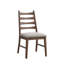 Ensemble de 2 chaises d'appoint au fini lin et noyer Mayah-176644273