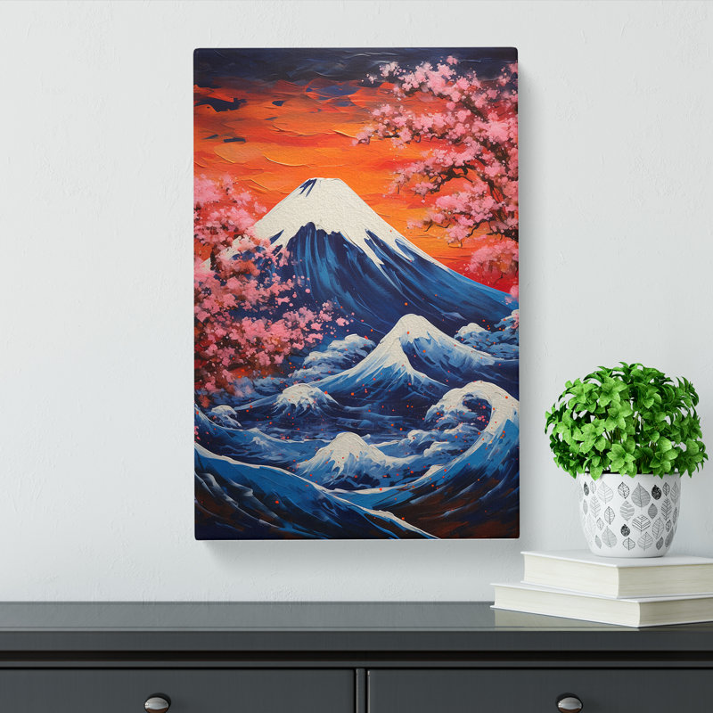 Mount Fuji Abstract - Wrapped Canvas Print, 76cm H x 50cm W x 3cm D