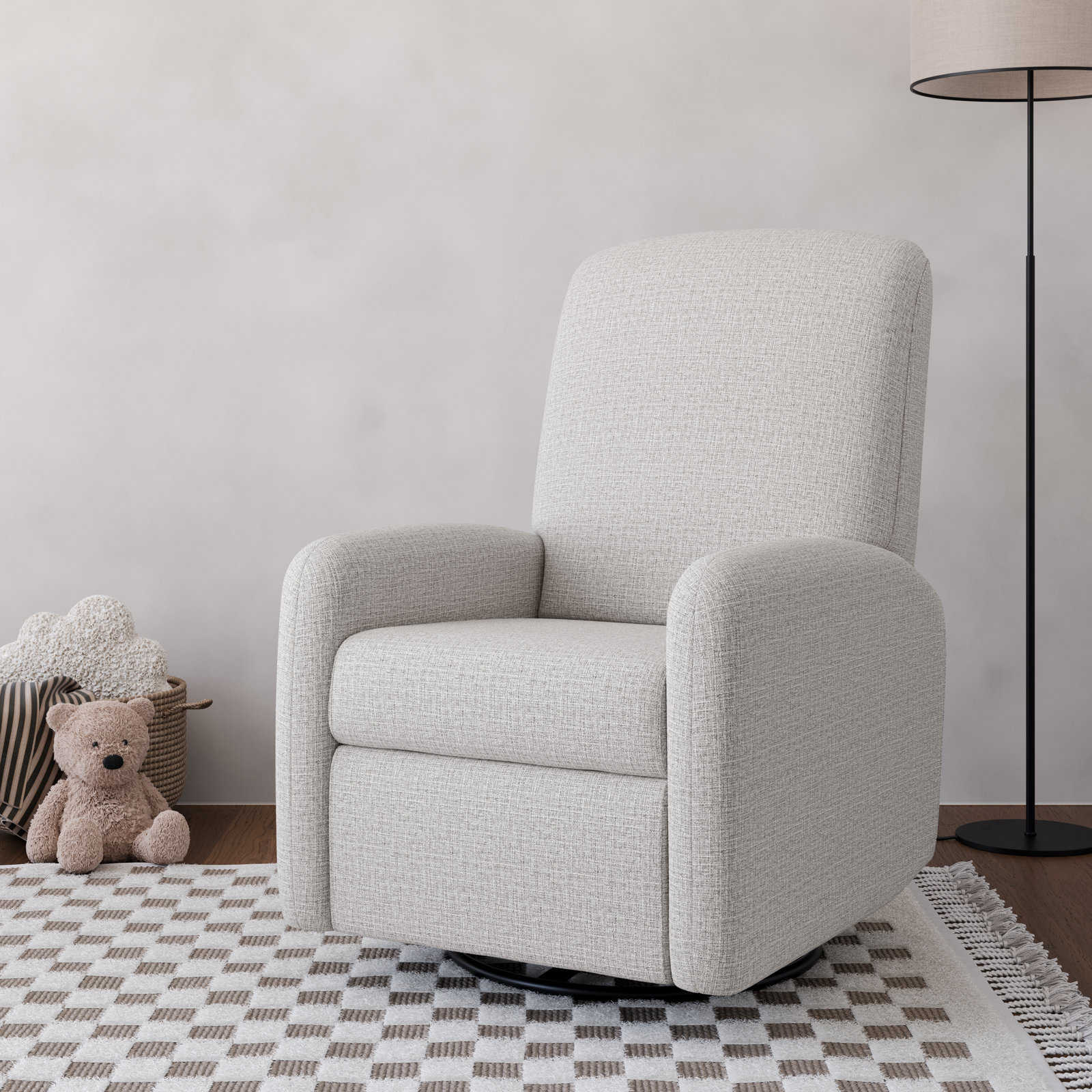 Bellwood Power Recliner Swivel Glider, Steel Basketweave
