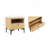 Amara 20" W Modern Nightstand with 1 Full Extension Drawer and Metal Legs in Light Oak-1723044005