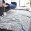 Tapis bleu / gris à motif abstrait Meadow-2065776936