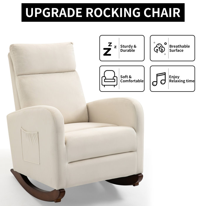 Isabelle & Max™ Solid Wood Rocking Chair & Reviews | Wayfair