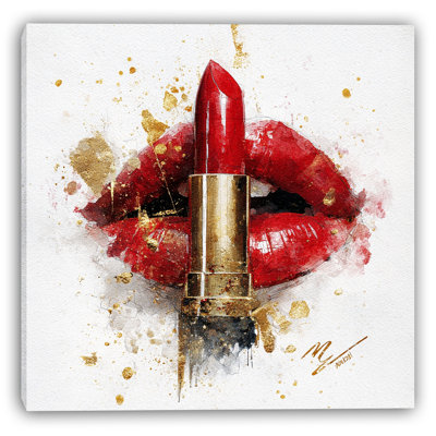 «Golden Kiss», art mural sur toile tendue