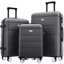 Hardshell Luggage Sets 3 Piece Double Spinner Wheels Suitcase With Handle Password Lock