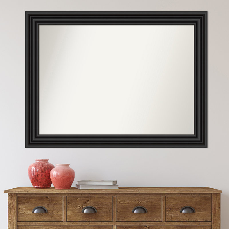 Miroir de salle de bain noir Colonial, 33 po x 44 po