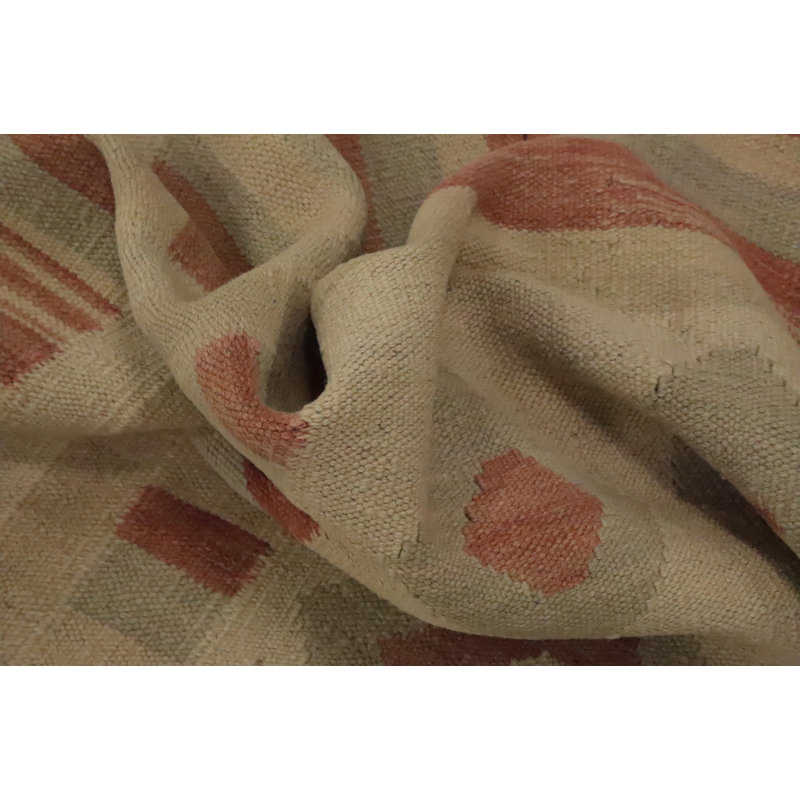 Geometric Kilim Vegetable Dye Wool Rug 5x7