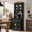 Kitchen Pantry Cabinet with Hutch Storage and Microwave Shelf