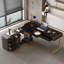 180.3Cm W L-Shaped Executive Desk with Cabinet