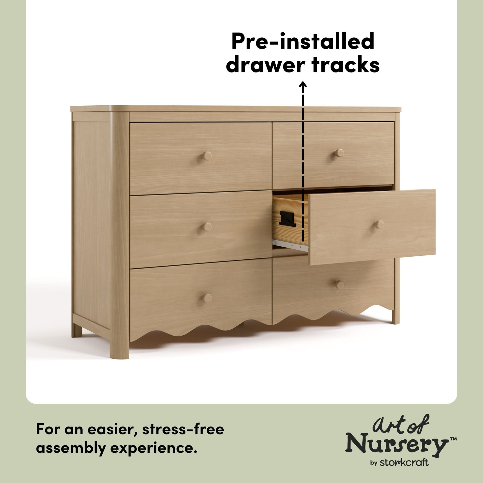 Casablanca 6-Drawer Double Dresser, Driftwood