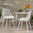 White Polypropylene Outdoor Chair - Stable, , Diamond Mesh Looked Chairs , Weather-, Look-1824914505