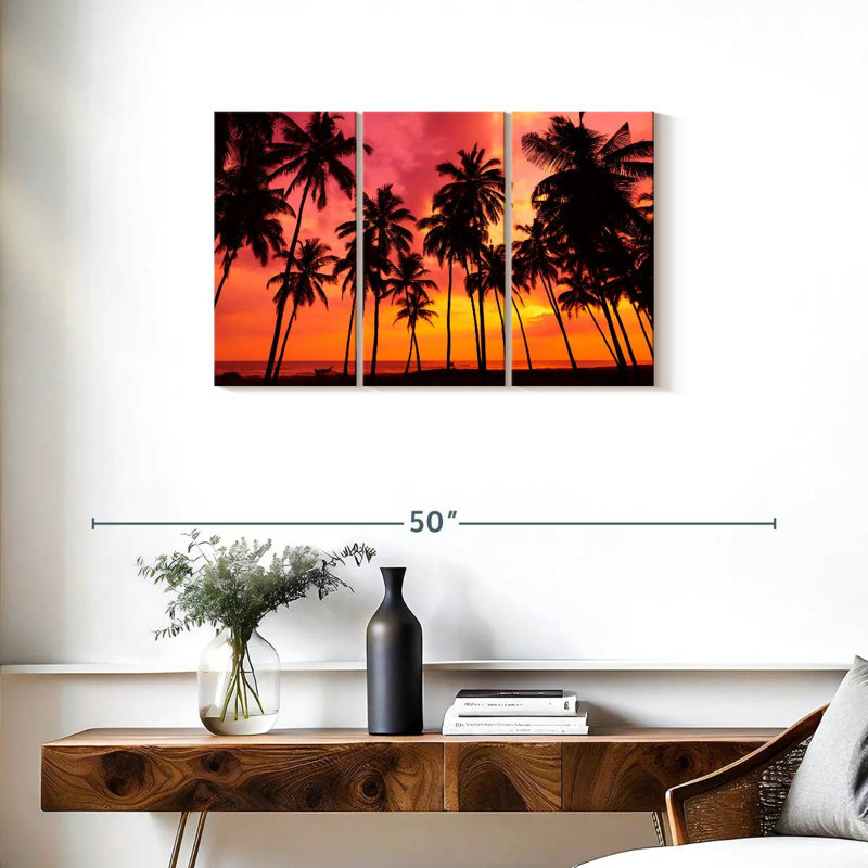 Gillard Sunset Beach Palms, 20" H x 33" W