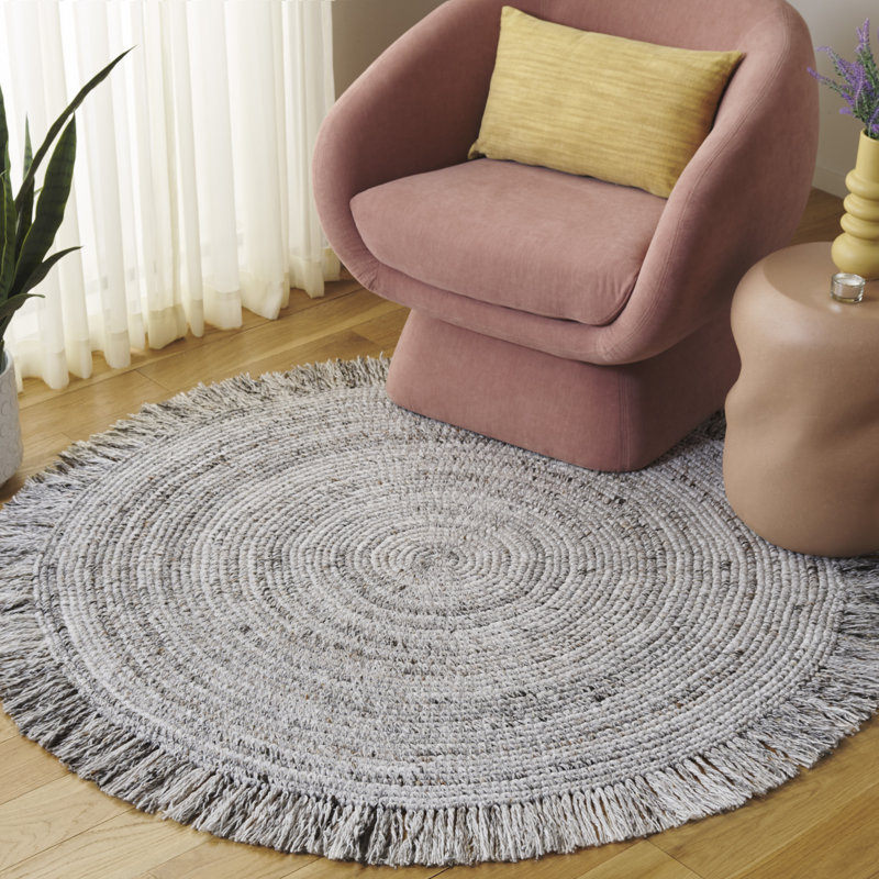 Tapis ivoire / gris Renewal 402, Rond 5 pi