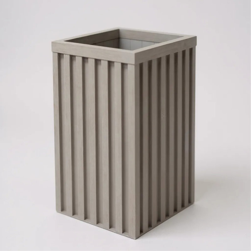 Square Grove Column Planter - Grey Brown, Brown Gray